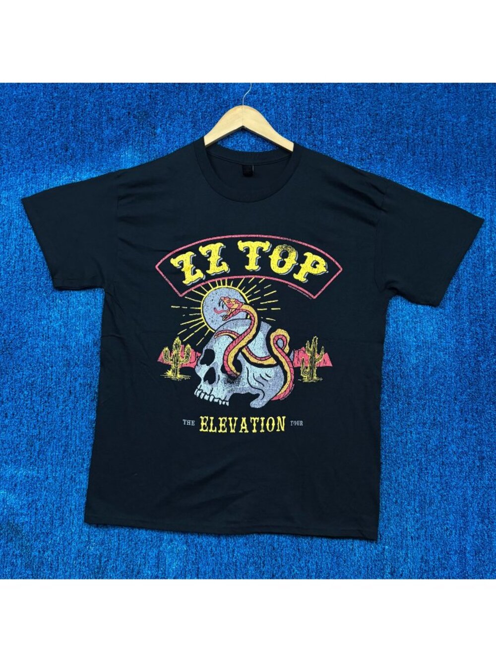 ZZ Top "The Elevation Tour" Graphic T-Shirt Size Large